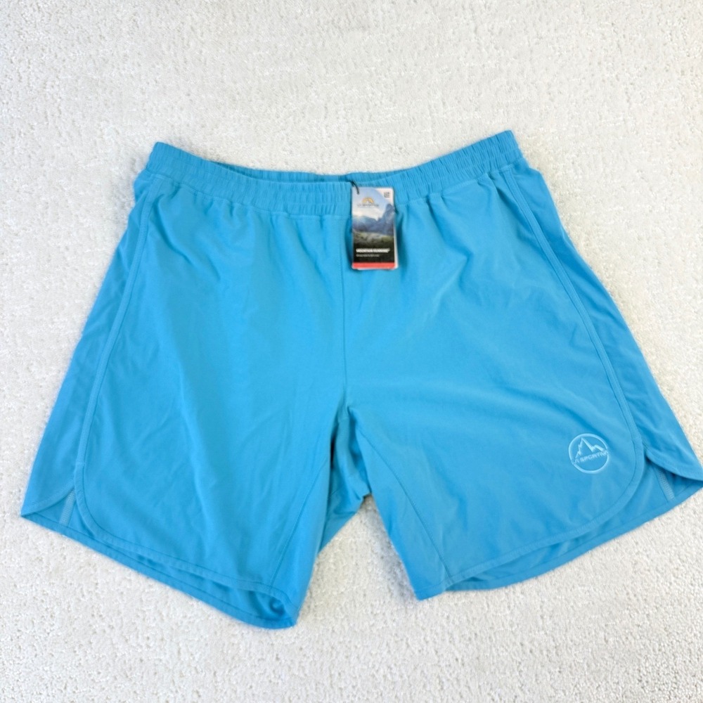 La Sportiva Zen Running Short Women L Topaz Blue Mountain New with tags Athletic